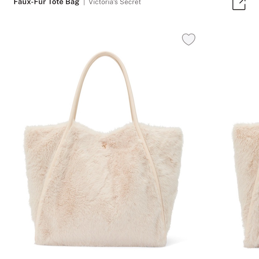 NWT Victoria's Secret Plush Cream Tote